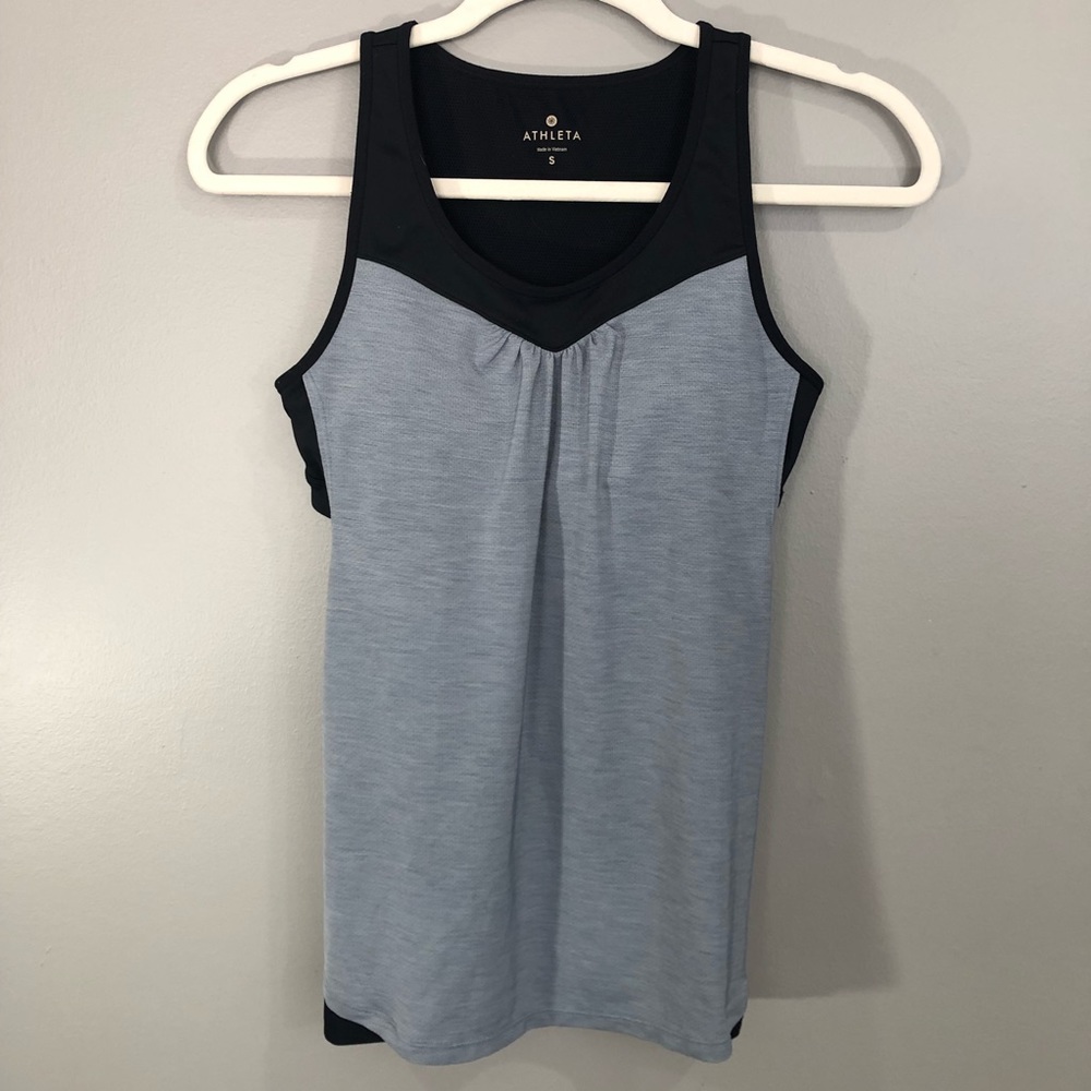 Athleta Mesh Gel Supercharged Built In Bra Activewear Tank Size Small